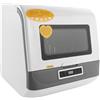 Zalydala Lavastoviglie da tavolo, lavastoviglie da tavolo DWS-T05 - 4 - 6 capacità, 3 programmi di lavaggio (30 - 50 min), 800 W, con asciugatura a calore residuo, ideale per cucina/camper [bianco]