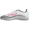adidas F50 Messi Club Turf Football Boots, Scarpe da Calcio Unisex-Adulto, Ftwr White/Lucid Red/Silver Met, 47 1/3 EU