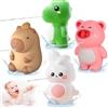 CWENDANER 4 Pezzi Giochi Bagnetto Neonato, Animali Giocattolo per Bambini, Giocattoli da Piscina per Vasca, Adatto da 1 a 4 Anni, Bambini Giochi da Bagnetto, Regalo per Ragazzi Ragazze