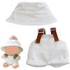 GWAWG Vestiti Bambola 17 cm, Set di vestiti in bianco e nero con tuta e cappello, accessori bambola di peluche per ragazze, regalo di compleanno o collezione (bianco)