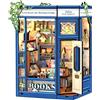 CUTEBEE Book Nook Kit - Casa delle Bambole per Adulti, DIY Elegante Casa in Miniatura con Luci LED, Decorazione per Libreria, (Literature Bookstore)