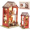 shrike Book Nook- Kit casa delle bambole in miniatura in legno, puzzle 3D con mobili e illuminazione a LED, giocattoli educativi e accessori - 14+ Ragazze e ragazzi