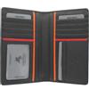 Visconti Bond Collection JAWS Pelle Giacca Portafoglio BD12 RFID blocco Nero/Arancione/Rosso