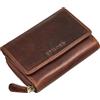 STILORD 'Beverly' Portafoglio Donna Pelle Medio con Blocco RFID Portamonete Cuoio Autentico con 13 Scomparti Portafogli Cerniera Porta Carte di Credito con Scatola Regalo, Colore:kara - cognac