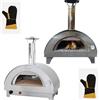 PINTO FERRAMENTA E-COMMERCE Pinto FERRAMENTA Forno per Pizza a Gas o a Legna Fornetto Portatile da Esterno Interno per Giardino Cucina Campeggio Barbecue per Arrosti Pane Dolci Pietra Refrattaria Guanto in Omaggio (MOD.Gas)