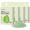 FUKUMARU Lettiera per Gatti al Tofu 10,8 kg - Lettiera Agglomerante per Gatti, Controllo degli Odori con Aroma di Tè Verde, Senza Polvere e Facile da Agglomerare, Smaltibile nel WC.
