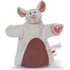 NICI Topolino doudou 2 in 1, morbido peluche marionetta per neonati e bambini, per giocare, afferrare, coccolare e scoprire, 26 x 25 cm, bianco - 61857
