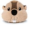 NICI-62284 Cuscino in Peluche con Motivo Woodsnacker, Morbido e Ideale per Le Coccole di Bambini e Adulti, per casa, Asilo o in Viaggio, 32 x 27 cm, Marrone, Colore Castoro Harry, 62284