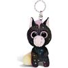 NICI- Glubschis 62591 Vita-Mi Portachiavi in Peluche a Forma di Unicorno, Compagno Fedele per Lo Zaino o la Borsa di Grandi e piccini, 9 cm, Nero, Colore