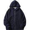 Generic Felpa con cappuccio da uomo a maniche lunghe, slim fit, con cappuccio, stile waffel, felpa con cerniera, colore nero, grigio, marrone, tuta in cotone, felpa invernale, caldo, primavera, sport, M-3XL,
