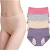 GARWAR Everdries Panties for Women Over 60,Everdries Leakproof Ladies Underwear,High Waist Leakproof Underwear,Everdry Leakproof Panties for Women (4Pcs-a,7XL)