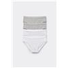 Tezenis 4 Paia Di Slip Basici In Cotone Bimbo Bambino Bianco