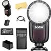 Godox V1 V1-S V1S Rotonda Testa Telecamera Flash per Sony Flash Speedlight Speedlite,76 Ws 2.4G TTL1/8000 HSS, 480 scatti a piena potenza, tempo di riciclo 1.5s, batteria agli ioni di litio 2600mAh