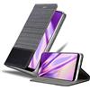 Cadorabo Custodia Libro Compatibile con Huawei P20 PRO in Grigio Nero - con Vani di Carte, Funzione Stand e Chiusura Magnetica - Portafoglio Cover Case Wallet Book Etui Protezione