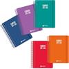 Centauro - Set Agenda scolastica 2025 2026 a5 2 giorni per pagina, 5 unità di colori assortiti, copertina flessibile, fogli 70 g, spagnolo, spirale PVC, include pianificatore di studi e adesivi, FSC