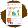 OFITURIA Fogli colorati, Confezione da 50 Fogli A3 80 g - Carta colorata per hobby creativi, stampante, scrapbooking - Fogli colorati (Marrone, 50 fogli)
