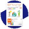 OFITURIA Fogli colorati, Confezione da 500 Fogli A4 80 g - Carta colorata per hobby creativi, stampante, scrapbooking - Fogli colorati (Blu Scuro, 500 fogli)