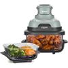 Ninja CRISPi Friggitrice ad Aria Portatile, 3.8L, 4 in 1: Frittura, Cottura Arrosto, Mantiene Cibo Caldo e Croccante, Compatta, 2 Contenitori Vetro Rimovibili, 1700W, Verde FN101EUSG