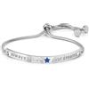 Nomination Bracciale Donna - Collezione Messaggiamo, Acciaio e Zirconi, Scritta Always follow your dreams, Stella in Smalto Blu, Lunghezza 14-20 cm, Chiusura Scorrevole, Idea Regalo Motivazionale
