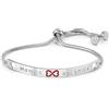 Nomination Bracciale Donna - Collezione Messaggiamo, Acciaio e Zirconi, Scritta Mamma sei unica, Simbolo Infinito in Smalto Rosso, Lunghezza 14-20 cm, Chiusura Scorrevole, Idea Regalo Mamma