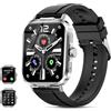 LAOYABB Smartwatch Uomo Donna, 2.01" Intelligente Orologio con Contapassi/Cardiofrequenzimetro/Sonno, Sportivo Fitness Tracker con Effettua o Risposta Chiamate, IP68 Smart Watch per Android iOS
