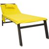 BIANCHERIAWEB Lettino Mare Microfibra Lettino Con Cuscino E Tasche Modello Fluo Lettino Giallo