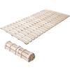 EMOOR Letto a Doghe Arrotolabile in Legno FRANCO-ROLL 100 x 200 cm per Materasso Futon Giapponese (Naturale), Paulownia Non-Verniciato Letto da Pavimento Tatami Minimalista
