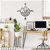Wallity Hanah Home Elegante accessorio decorativo da parete in metallo nero, 70 x 70 cm, 100% metallo (spessore 1,5 mm), facile da montare, perfetto per arredamento moderno