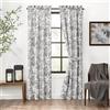 Ellis Curtain Victoria Park Toile - Coppia di Pannelli con fermatende, 172 x 182 cm, Colore: Nero