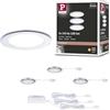 Paulmann 93118 - Kit da incasso a LED, 3 65 mm, 3 x 2,5 W, 3 x 180 lm, 230/12 V, 3000 K, cromato