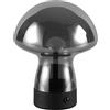 RL LIVE YOUR LIGHT Reality Leuchten Dooley R54981154 - Lampada da tavolo a LED, in metallo nero opaco, vetro fumato, con LED da 1,5 Watt, 4 ingressi touch