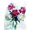 Wee Blue Coo Flower Watercolour Peonies Art Print Poster Wall Decor 12X16 Inch Fiore Acquerello Manifesto Parete