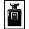 Artze Wall Art Noir Paris - Poster per bottiglie di profumo con schizzi di profumo a forma di spruzzo, 50 cm di larghezza x 70 cm, colore: nero