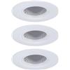 Paulmann 92112 Faretti da incasso kit di 3 fissi rotondi 90 mm GU10 max. 3 x 10 W, 230 V, luce bianca da incasso, lampada senza lampadina