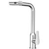 WLTEDRGO Rubinetto Lavello Cucina a Cascata, Rubinetto Cucina con Doccetta Estraibile, Miscelatore Cucina ad Alta Pressione con 3 Modalità di Getto, Rubinetti Cucina Girevole a 360°, Cromo Lucido