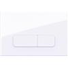 Wunderbad Placca di Scarico Universale - Bianco Lavanda - Compatibile con Geberit Duofix Sigma/Basic - Doppio Pulsante - Disponibile in 4 Colori (bianco freddo con una leggera sfumatura lilla)