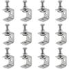 ZOENHOU 12 morsetti a C da 30 mm, mini morsetto a vite in acciaio inox 304, morsetto a vite, morsetto da tavolo, 16 - 25 mm, resistente, morsetto di supporto, vite a C per tenditori per lavori in