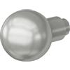 MARCHESI Foro di spinta, forma sferica, maniglia rotonda per porta quadrata da 8 mm, pomello per porta con attacco da 18 mm, in acciaio inox opaco
