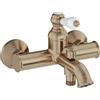 Jacob Delafon - Miscelatore da bagno Louise - Meccanico - Design retrò, manico in ceramica - Risparmio d'acqua - 21 x 14,80 x 19,50 cm - Bronzo - E24363-BCN