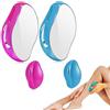 UQMIQURA Nano - Set di 2 gomme per la depilazione in cristallo, per donne e uomini, soluzione indolore per schiena, braccia e gambe (rosa e blu)