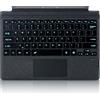 Seagtigau QWERTY Layout Tastiera per Microsoft Surface Pro 7+-Pro 7-Pro 6-Pro 5-Pro 4-Pro 3, 12,3 pollici, Bluetooch Type Cover con trackpad Multi-Touch, retroilluminazione, Ultra Silm (carbone)
