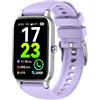 Soudorv Smartwatch Uomo Donna, 1.57 Orologio Smart Band con Effettua/Risposta Chiamate, Contapassi/Sonno/Cardiofrequenzimetro/Spo2, 110+ Sportive Fitness Tracker, Impermeabil IP68 Smart Watch Viola Argento