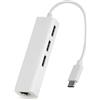 Jser USB 3.1 tipo C USB-C multiple 3 porte Hub con adattatore di rete Ethernet LAN per MacBook & Chromebook