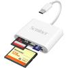 Seminer Lettore di Schede SD, Seminer 3in1 USB C Adattatore per Schede di Memoria 5Gbps in Lettura e Scrittura per Schede SDXC SDHC CF CFI TF Micro SD Micro SDXC Micro SDHC per Windows Linux Mac OS