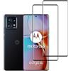 YIFNTANG [2 pezzi] Vetro Temperato Pellicola Protettiva per Motorola Moto Edge 40 Pro,Durezza 9H,Antigraffio,Copertura Completa 3D Curva,HD Protezione Schermo per Motorola Moto Edge 40 Pro