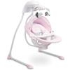 CARETERO best for babies CARETERO - Altalena elettrica per bambini, sdraietta per bambini Raffi, per bambini piccoli, sedile girevole, schienale regolabile, velocità di dondolamento regolabile - Rosa