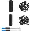 cobee 50 manicotti terminali per freni per bicicletta, in plastica, per cavi dei freni, 5 mm + 4 mm
