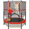 VELPAX Trampolino Elastico Bambino in Acciaio,3-6 Anni con Rete di Protezione, 6 Colonne e Ingressi, 140cm Con Molle, Rete Di Sicurezza Rialzata - Regali Di Compleanno Per Bambini e Bambine, Regali Di Natale