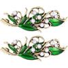 Mtbricey 2 Pezzi Barrette a Graffio per Capelli Vintage Pinces à Cheveux Foglia Francesi Fermagli per Capelli di Perle a Foglie Verdi Cristallo Feather Hair Clips Accessori per Capelli per Donne Ragazze