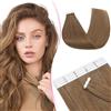 MY-LADY Extension Capelli Veri Biadesivo 20pz 30 cm 30g Marrone chiaro Extension Biadesive Capelli Veri Umani Lisci 100% Remy Tape In Hair Extensions Invisibile #06